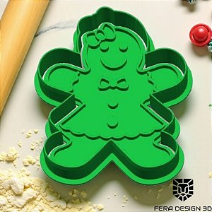Cortador + Marcador - Gingerbread Menina (Natal)