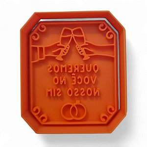 Cortador + Marcador - Nosso Sim (convite casamento)