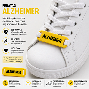 FeraTag Alzheimer – 5 pares - Kit Identificador para Cadarço