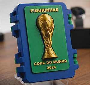 Não personalizável - Azul - Caixinha para figurinhas da copa do mundo 2026