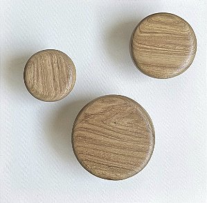 Trio Puxadores Pino em madeira maciça