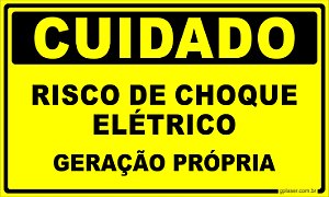 Placa em PVC 25cmX18cm Cuidado Geração Própria (SKU 0000000602952)