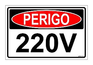 Placa de Sinalização(PERIGO 220V)