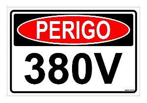 Placa de Sinalização(PERIGO 380V)