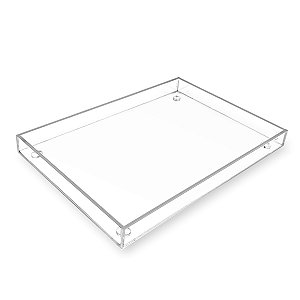 Bandeja em Acrílico Retangular 20x17x2 cm