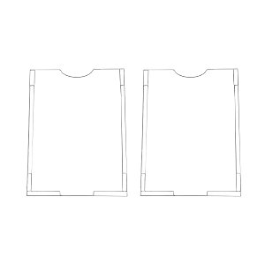 Kit com 2 Displays Acrílico A4 em Acrílico Cristal 2mm - Retrato - Abertura Topo