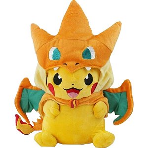 Pokémon Pelúcia Pikachu Mega Charizard Y