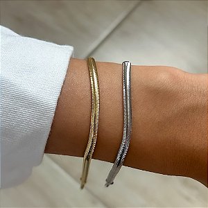 Pulseira Duda Malha em Banho Ouro18k
