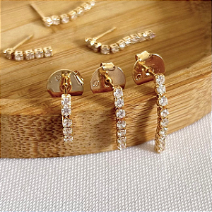 Trio Sophia Palito com Micro Zircônias em Banho Ouro18k