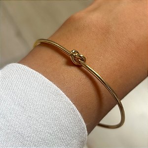 Bracelete Alana com Nó em Banho Ouro18k