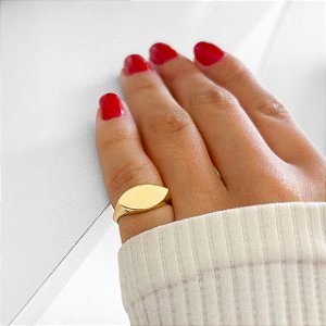 Anel Ella Liso em Banho Ouro18k