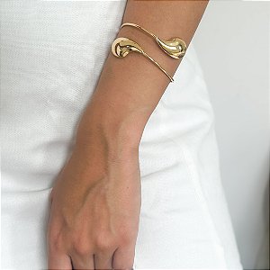 Bracelete Gota em Banho Ouro18k