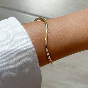 Bracelete Ondulado em Banho Ouro18k