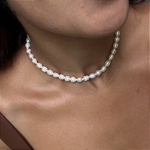 Choker Iza Pérola de Água Doce