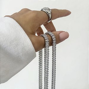 Colar Riviera Baguete