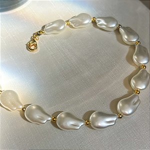 Choker Pérolas Barrocas