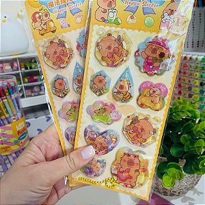 Adesivo Happy Sticker Capivara | Importado