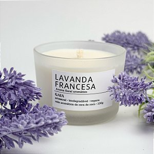 Vela Aromática Lavanda Francesa 100g