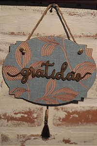 PLACA GRATIDÃO