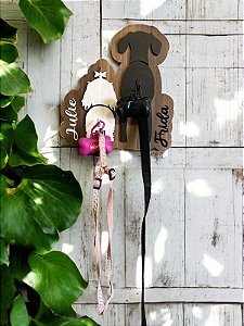 Porta-coleira 2 pets