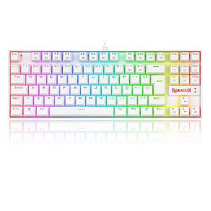 Teclado Gamer Redragon Kumara Pro RGB White, ABNT2, Switch Magnetico Blue