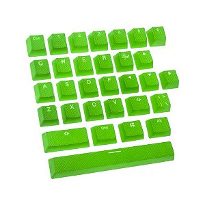 Keycaps Ducky Rubberized Green translucentes para Teclados Mecânicos em geral - DKSA31-USRDGNNO1