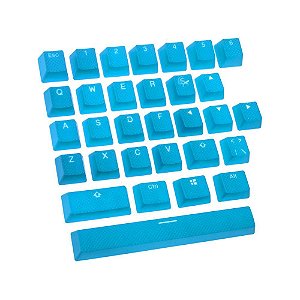 Keycaps Ducky Rubberized Blue translucentes para Teclados Mecânicos em geral - DKSA31-USRDBNNO1