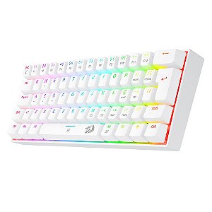 Teclado Mecânico Redragon Dragonborn Branco, RGB, Switch Marrom - K630W-RGB-PT-BROWN