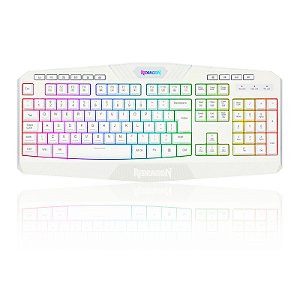 Teclado Gamer Redragon Harpe Branco RGB ABNT2 - K503W-RGB-PT