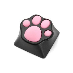 Keycap Artisan ZOMOPLUS Kitty Paw com silicone, Black Pink - 759663284851