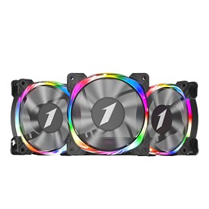 Kit Cooler Fan 1STPLAYER M3 BLACK COMBO ARGB 120mm com Controle - M3-BK-COMBO