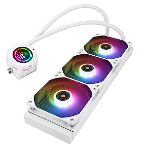 Water Cooler Thermalright Core Vision 360 White ARGB - com tela de exposição do LCD, 360mm, Branco