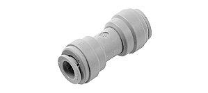 Conector Engate Rápido DM Fit para Chopeira União Reta Tubo 3/8" x 3/8" Tubo