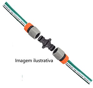 Emenda Rápida - Conector para 2 Engates Rápidos Tramontina para Mangueiras 1/2", 5/8" e 3/4"