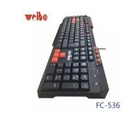 Teclado Gamer Com Fio Usb 2 0 Multimídia Weibo Fc 536