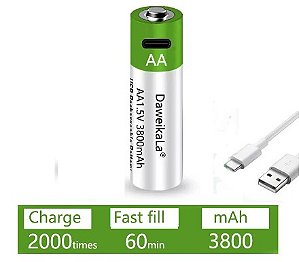 Pilha Recarregável em Lítio 3800mAh 1 Unidade