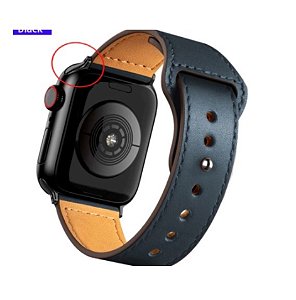 Pulseira de couro para apple relógio banda 44mm 42mm acessórios iwatch 3 4 5 6 se Azul