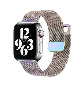 Pulseira Milanesa Metal Strap para Smartwatch  Arco Ires