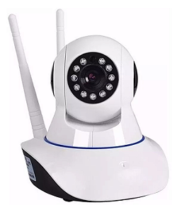 Câmera sem Fio 360 WIFI P2P HD 720P 2 Antenas App