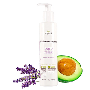 Hidratante corporal puro relax abacate e lavanda 200ml - Vegana (WNF)