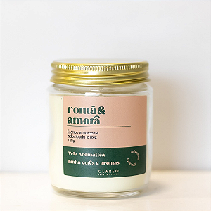 Vela aromática natural cores e aromas 180g - Clareô