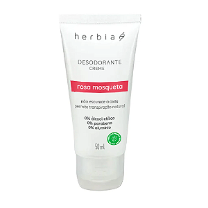 Desodorante creme clareador rosa mosqueta 50ml - Herbia
