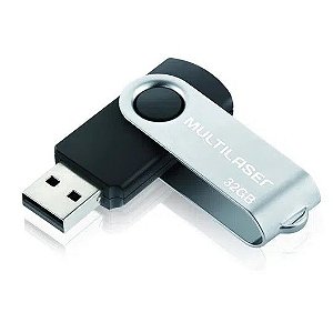 Pen Drive 32GB Multilaser Twist Preto - PD589