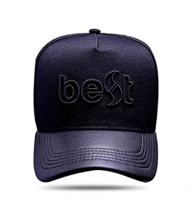 Boné Snapback Best Escrita Contour Preto Laser