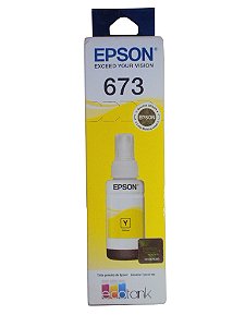 Refil de Tinta Para Impressora Epson T673420AL Amarelo 70ml L800 | L805 | L810 | L850 | L1800 ORIGINAL