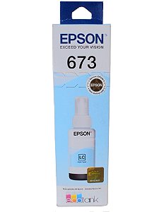 Refil de Tinta Para Impressora Epson T673520AL Cyan Light  70ml L800 | L805 | L810 | L850 | L1800 ORIGINAL