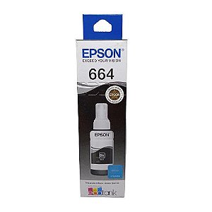 Refil de Tinta Para Impressora Epson T664120 Black 70ml L10 | L200 | L355 | L365 | L220 | L565 | L375 ORIGINAL