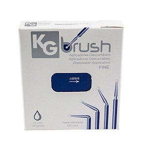 KG Brush KG Sorensen Aplicador de Hemostático Liquido Fino com 100 Unids.