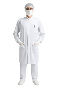 Sobretudo Masculino Gola Padre Fit-Stretch Podoplus Branco