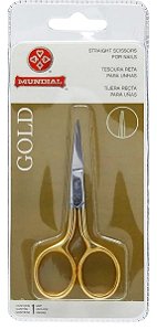 Tesoura Gold Reta Mundial para unha